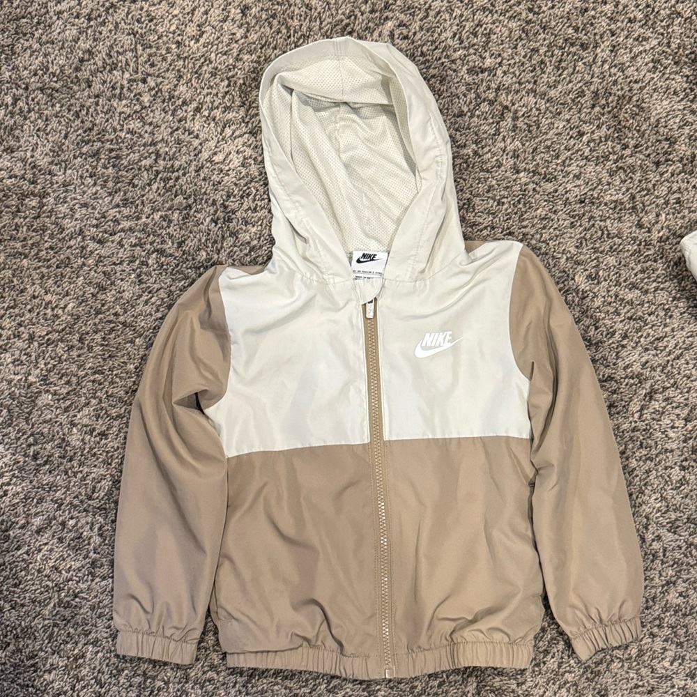 Nike Tan and White Kids' Jacket